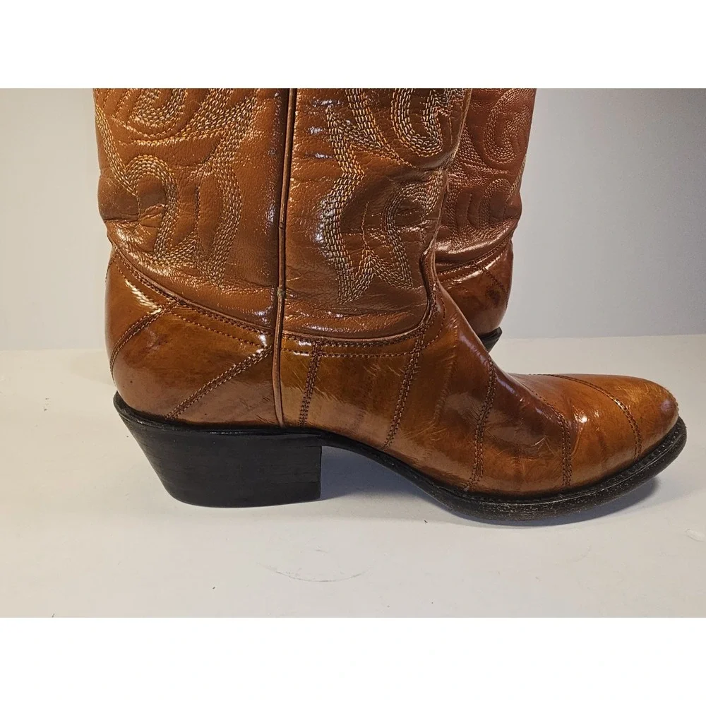 Rebelde Women's Vintage Tan‎ Leather Bootd Size 7C Made In Mexico
